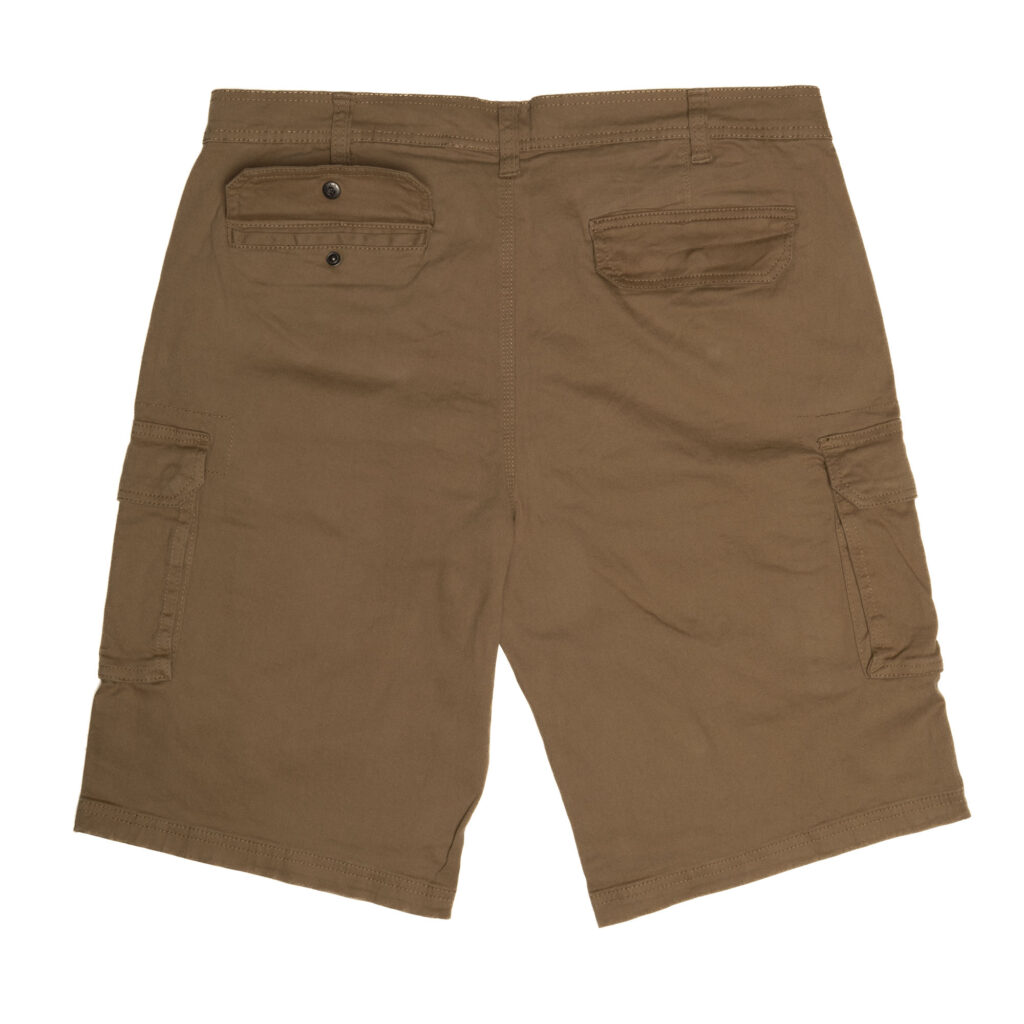 Light Brown Cargo Shorts Tag Logo